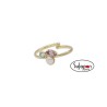 Anillo perla multicolor bañado en oro de VICTORIA CRUZ