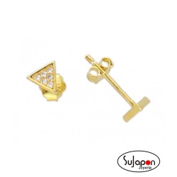 PENDIENTES PLATA CHAPADA LISKA TRIANGULO