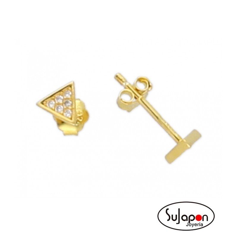 PENDIENTES PLATA CHAPADA LISKA TRIANGULO