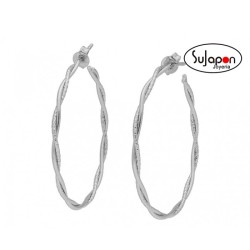 PENDIENTES ARO PLATA LISKA DE 40 MM