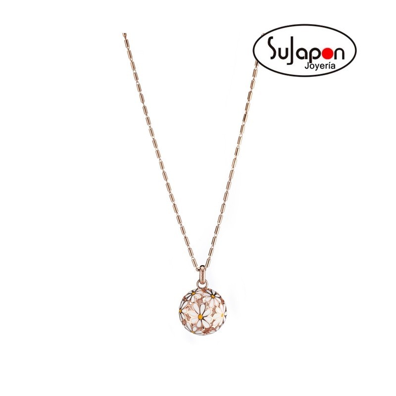 COLLAR LLAMADOR ÁNGELES CON MARGARITAS BLANCAS