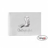 Libro de autógrafos de comunión con cáliz plata