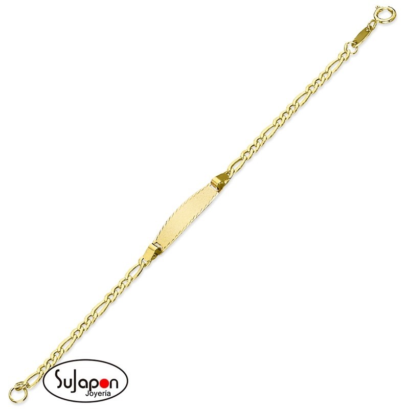Esclava de oro 18kl bebé 12 CM malla programada 3x1