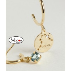 Pendientes aro aries crystal chapados DE VICTORIA CRUZ