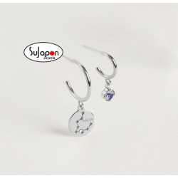 Pendientes aro crystal Piscis DE VICTORIA CRUZ