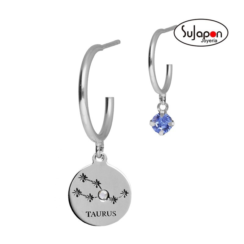Pendientes aro crystal Tauro DE VICTORIA CRUZ