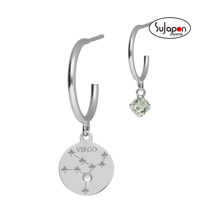 Pendientes aro crystal Virgo DE VICTORIA CRUZ
