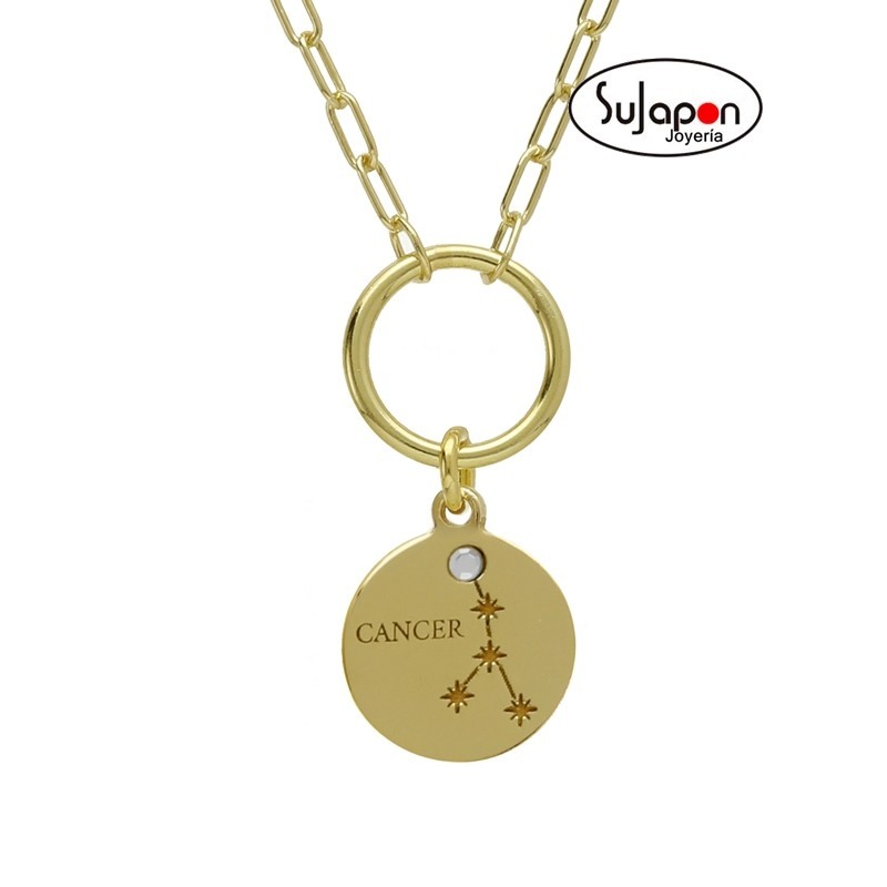 Collar Cáncer crystal de Zodiac chapado DE  VICTORIA CRUZ