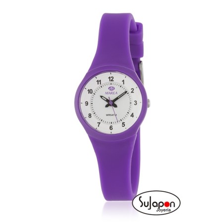 Reloj mujer de silicona color violeta de Marea