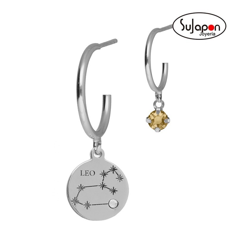 Pendientes aro crystal Leo DE VICTORIA CRUZ