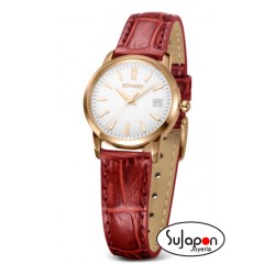 Reloj Duward señora con pulsera piel roja