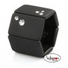 pulsera Stamps negra con Swarovski