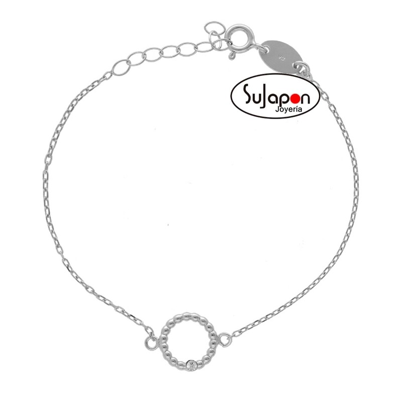 Pulsera Círculo Crystal Daphne Plata de Victoria Cruz