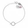 Pulsera Círculo Crystal Daphne Plata de Victoria Cruz