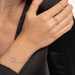 Pulsera Círculo Crystal Daphne Plata de Victoria Cruz