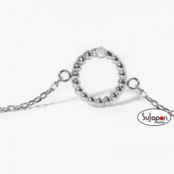 Pulsera Círculo Crystal Daphne Plata de Victoria Cruz
