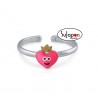 SORTIJA PLATA NIÑA DE LA PETRA con corazón