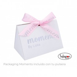 PULSERA DE ACERO MILANESA LISKA PERSONALIZABLE con Charm