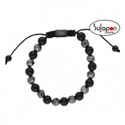 PULSERA PIEDRAS NATURALES NEGRAS LISKA