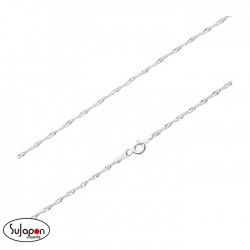 CADENA DE PLATA DE LEY TIPO SINGAPUR de 40 cm