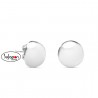 PENDIENTES DE PLATA MEDIA BOLA PLATA 8mm