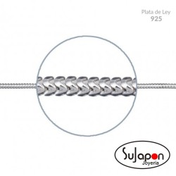 CADENA PLATA COLA DE RATON DE 45