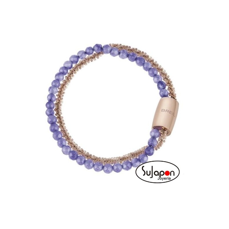 PULSERA ACERO CHAPADO ROSA Y ÁGATA DE BREIL TJ3194
