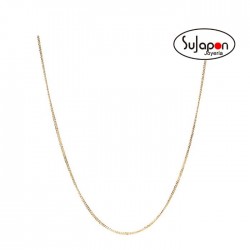 CADENA DE PLATA DE LEY CHAPADA TIPO BARBADA de 45 cm