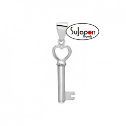 COLGANTE PORTACENIZAS LLAVE EN PLATA DE LEY