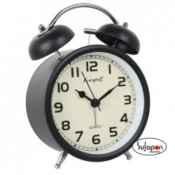 Despertador analógico Eurofest negro de campana
