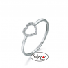 ANILLO ORO BLANCO Y BRILLANTES DE CORAZÓN LECARRÉ