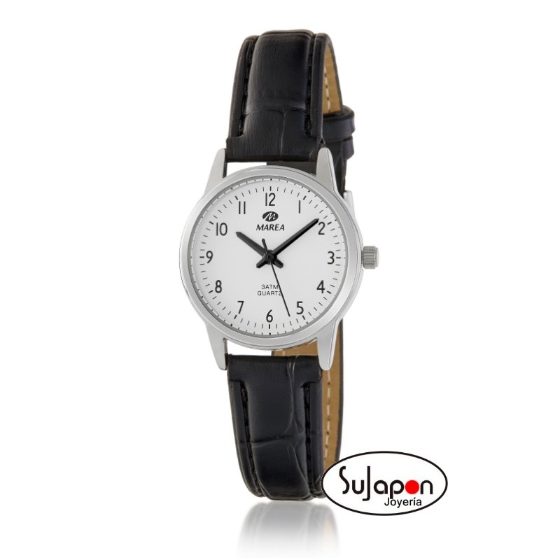 Reloj mujer clásico con pulsera piel negra Marea B21184/2