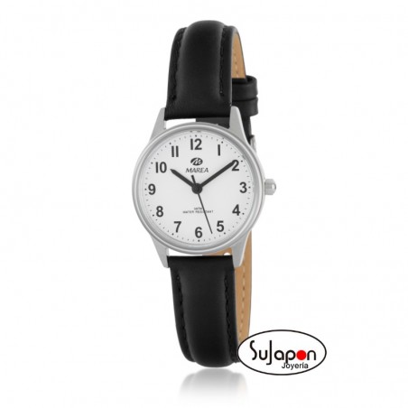 Reloj mujer clásico con pulsera piel negra Marea B36170/1
