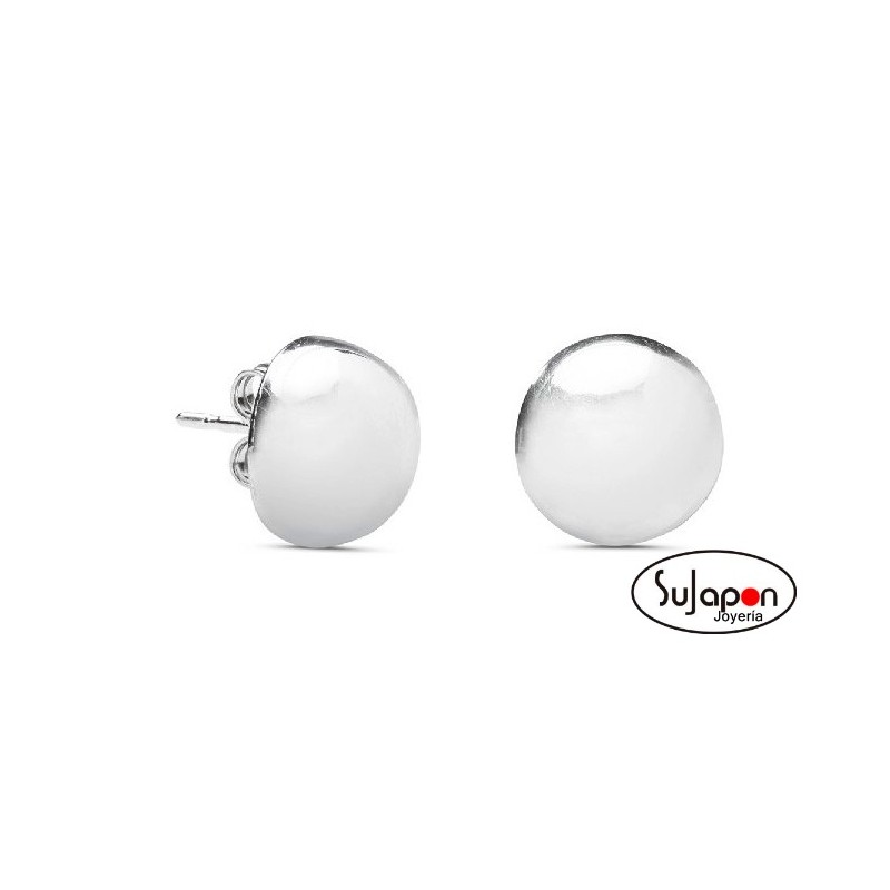 PENDIENTES DE PLATA MEDIA BOLA PLATA 10mm