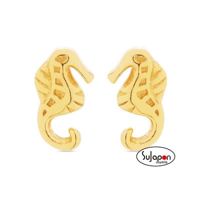 PENDIENTES PLATA CHAPADA CABALLITO DE MAR