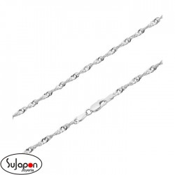 CADENA DE PLATA DE LEY TIPO SINGAPUR de 60 cm