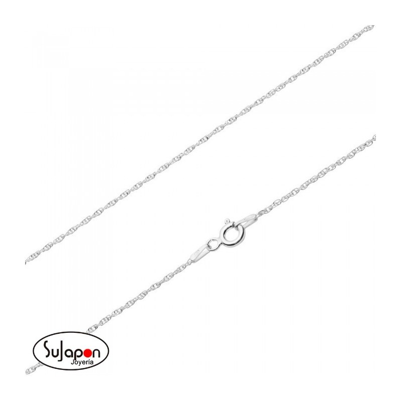 CADENA PLATA CORDONCILLO DE 40 cm.