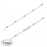 CADENA PLATA CON BOLITAS DE 60 cm.