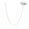 CADENA PLATA CHAPADA CON BOLITAS DE 40 cm.