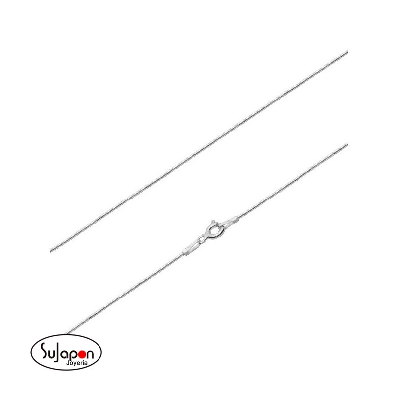 CADENA PLATA COLA DE RATON DE 45