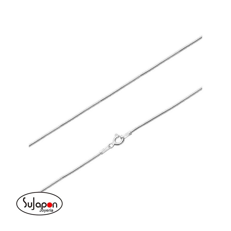 CADENA PLATA COLA DE RATON DE 60