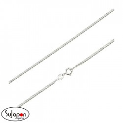 CADENA DE PLATA DE LEY TIPO BARBADA de 60 cm