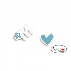 PENDIENTES PLATA LETRA M DE AGATHA