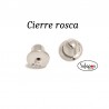 PENDIENTES PLATA FLOR TURQUESA DE ROSCA DE AGATHA